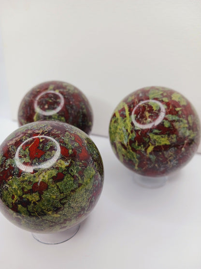 🐉✨ Dragon’s Blood Jasper Sphere – Courage Vitality and Ancient Wisdom! 🌿 - Spheres