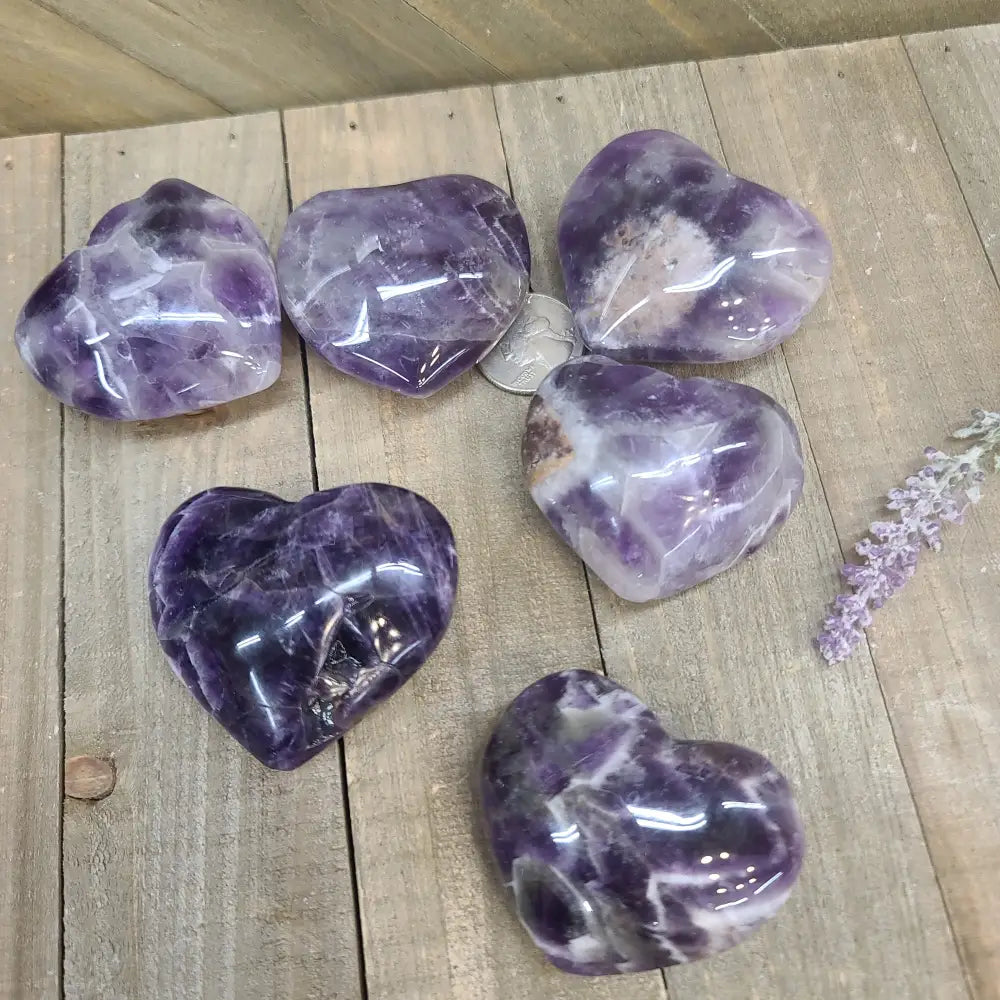Dream Amethyst Hearts - 2 - Carvings