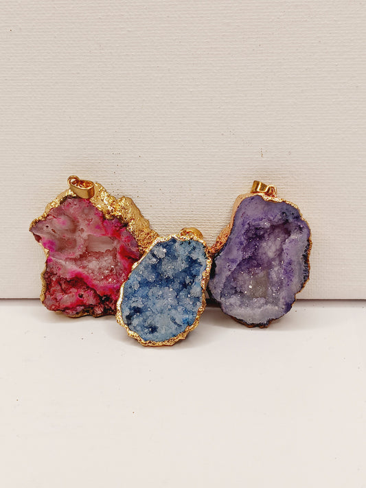 💖💙💜 Druzy Pendant – Sparkling Statement and Intuitive Pick ✨ - Jewelry