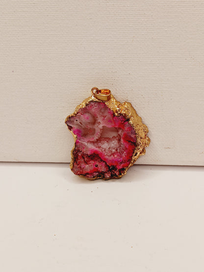 💖💙💜 Druzy Pendant – Sparkling Statement and Intuitive Pick ✨ - Pink - Jewelry