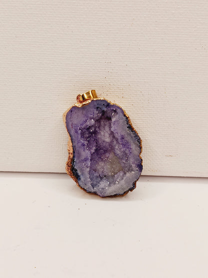 💖💙💜 Druzy Pendant – Sparkling Statement and Intuitive Pick ✨ - Purple - Jewelry