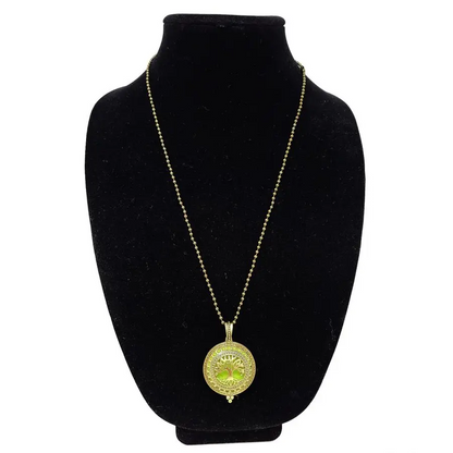 Aromatherapy Diffuser Necklace with Tree of Life Locket Design Pendant - Tree of Life - Jewelry