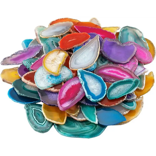 Dyed Agate Slabs- Assorted colors Lg. - Specimens