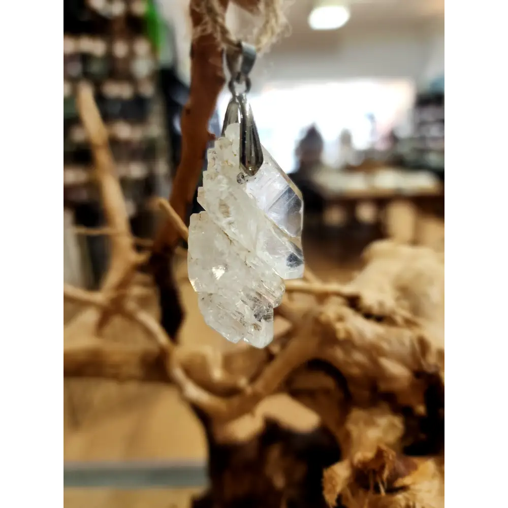 🤍✨ Elegant Connection: Faden Quartz Specimen Necklace Pendant – Clarity Healing & Spiritual Bond! 🌟 - 7 - Jewelry