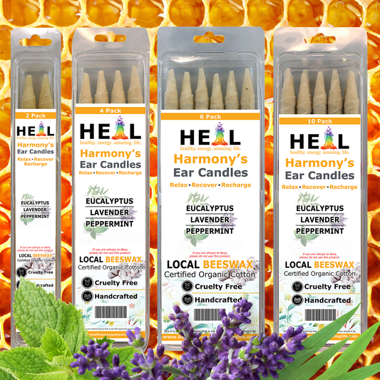 🕯️🌿 Eucalyptus Lavender & Peppermint Beeswax Ear Candles – 2-Pack – Refresh Relax & Renew! ✨ - Candles & Accessories