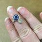 Evil eye rings- adjustable - Evil Eye with Gem - Jewelry