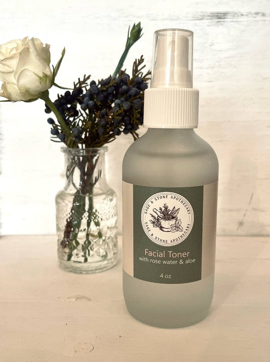 🌹💧 Facial Toner – Rose Water & Aloe for Radiant Refreshed Skin (4 oz) ✨