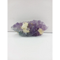 Fine glittery amethyst specimen, featuring sparkling purple points and a shimmering surface, displayed on a white background.