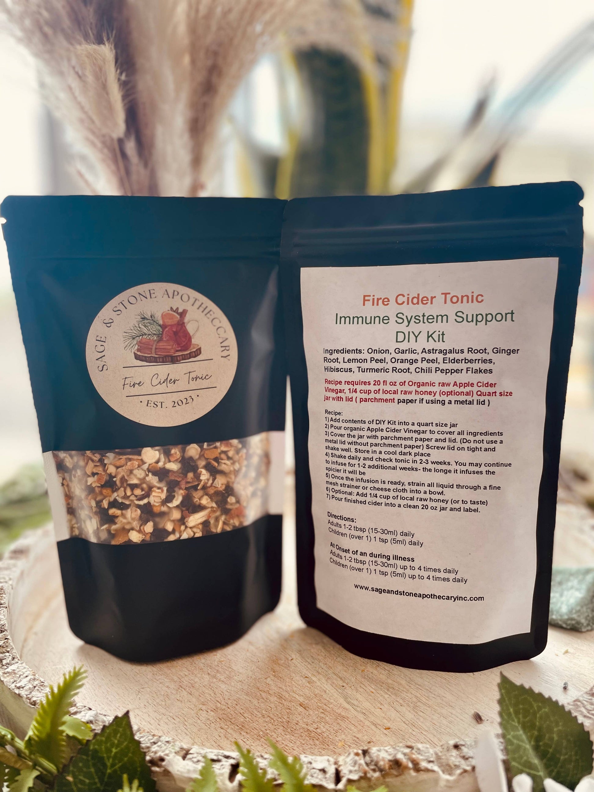 🔥🌿 Fire Cider Tonic – Immune System Support DIY Kit – Craft Your Own Herbal Wellness! ✨ Teas & Accessories