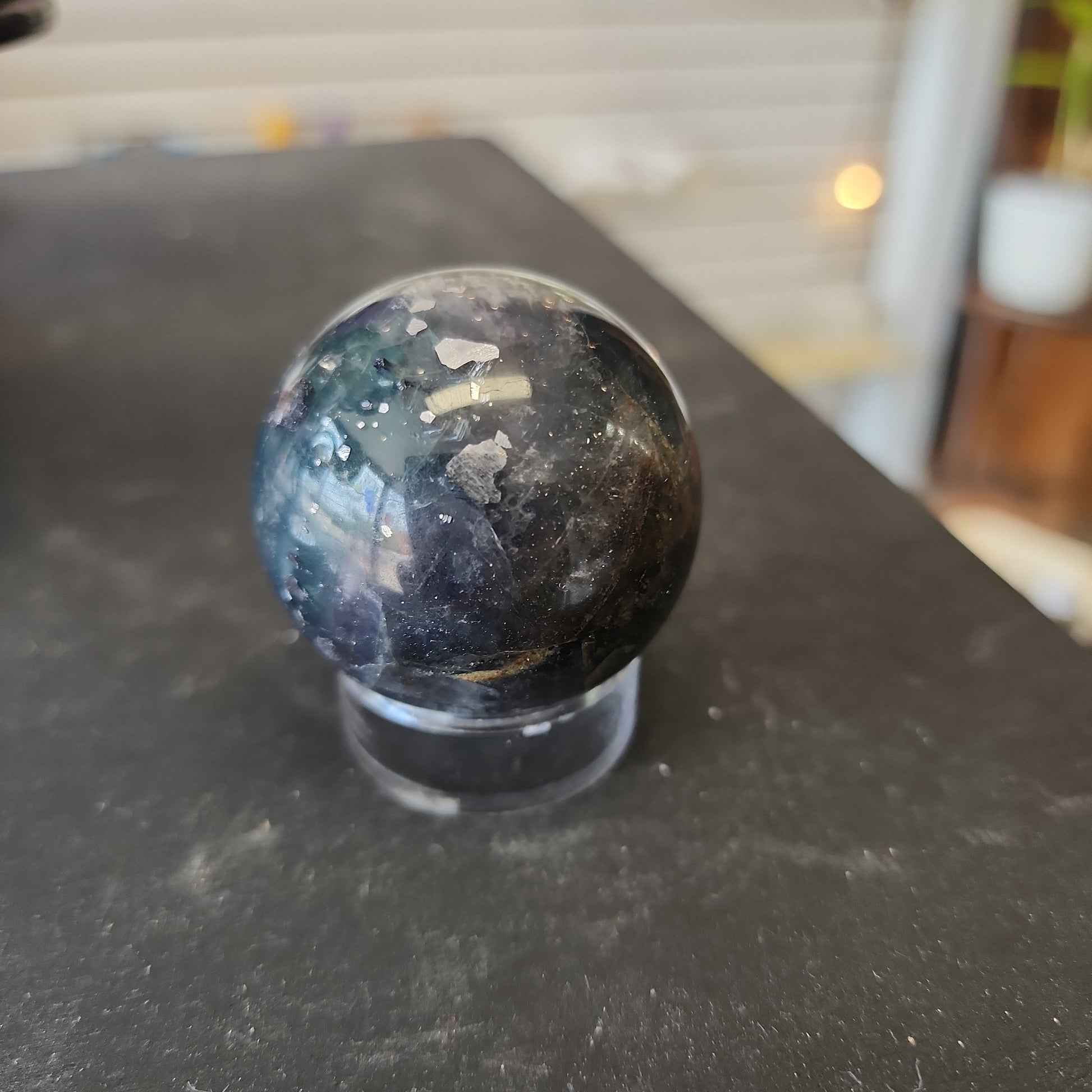 💚✨ Fluorite with Pyrite Spheres – Clarity Abundance and Energetic Shielding! ✨💚 - Spheres