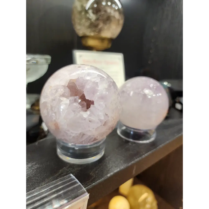 🌸💜 Gemmy Purple Flower Agate Spheres – Blossoming Beauty & Harmony! ✨ - Spheres