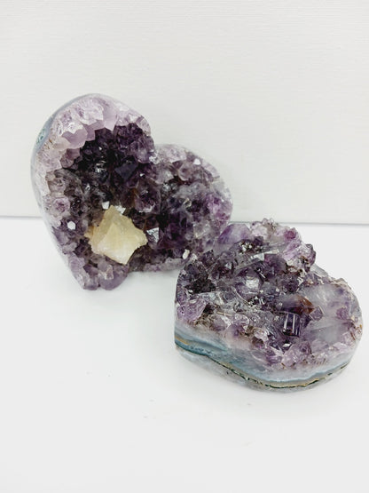 💜✨ Gemy Amethyst Hearts – Love Intuition and Spiritual Clarity! 🌌 - Carvings