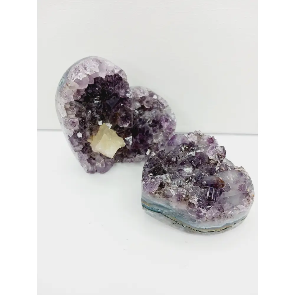 💜✨ Gemy Amethyst Hearts – Love Intuition and Spiritual Clarity! 🌌 - Carvings
