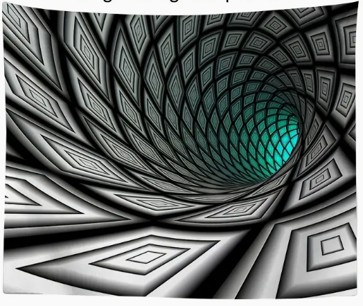 Geometric Fantasy Tapestry 78 x 59in - Tapestry