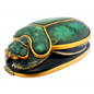 💚✨ Gold & Green Scarab Polyresin Figure – Ancient Egyptian Symbol of Renewal & Good Fortune! 🪲🌟 - Statues