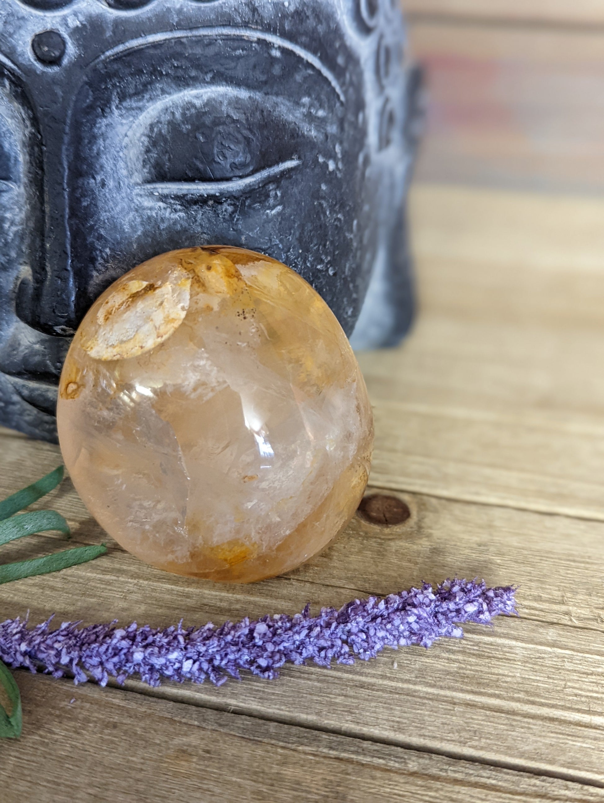 🌞✨ Golden Healer Palmstone Intuitive Pick – Healing Vitality and Divine Light 🤲 - PALM