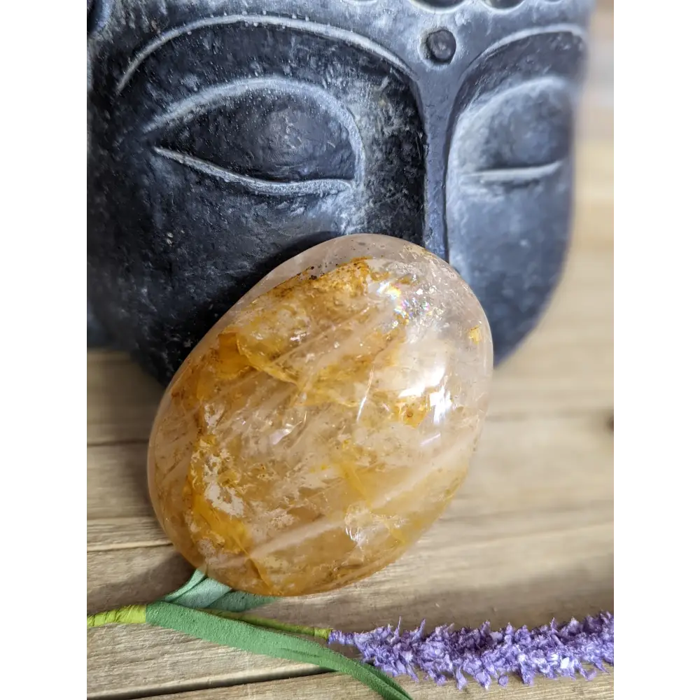 🌞✨ Golden Healer Palmstone Intuitive Pick – Healing Vitality and Divine Light 🤲 - PALM