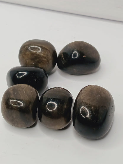 🌟🖤 Golden Sheen Obsidian Tumble – Empowerment Protection and Clarity ✨