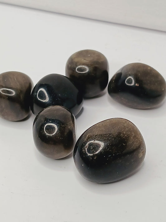 🌟🖤 Golden Sheen Obsidian Tumble – Empowerment Protection and Clarity ✨