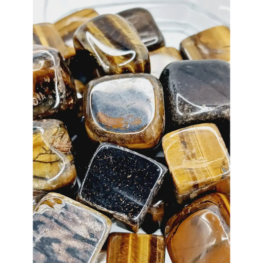 🟡✨ Golden Tigers Eye Cube – Confidence Protection and Focus 🧊 - Tumbles