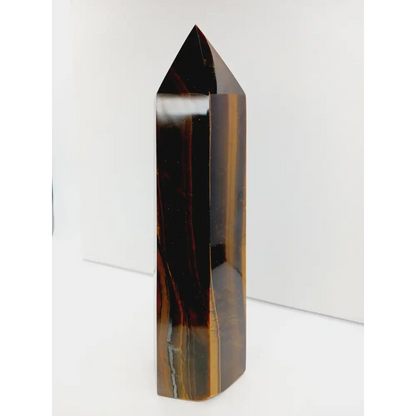 🟡🪨 Golden Tigers Eye Iron Tower – Strength Clarity and Grounded Confidence ✨ - 1 - 7.5’’ - Towers