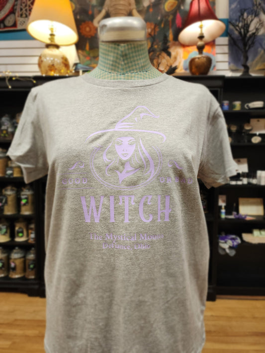 Good or Bad Witch T-Shirt – Which Witch Are You? 🧙♀️✨ - Grey / Large - Lavendar Graphic - Clothing & Apparel