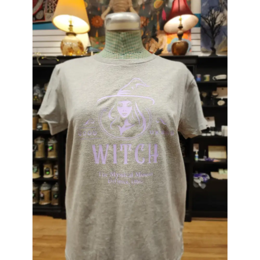 Good or Bad Witch T-Shirt – Which Witch Are You? 🧙♀️✨ - Grey / Large - Lavendar Graphic - Clothing & Apparel