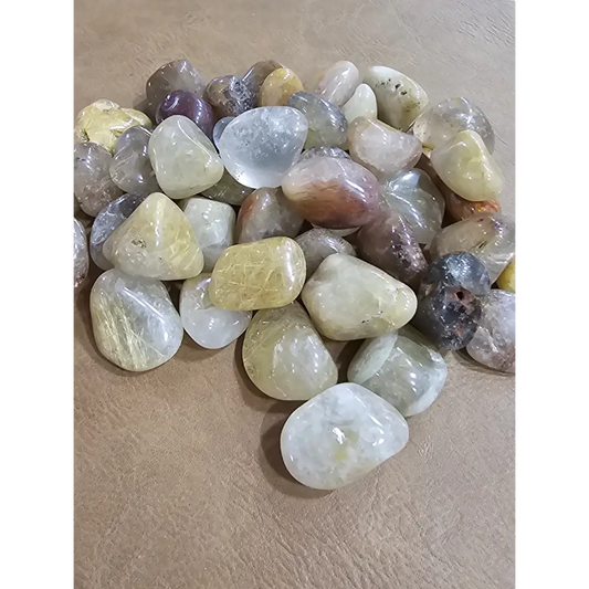 🧡✨ Gorgeous Copper Rutilated Quartz Tumbles – Manifestation Clarity & Sparkling Magic! 🌟 - Tumbles
