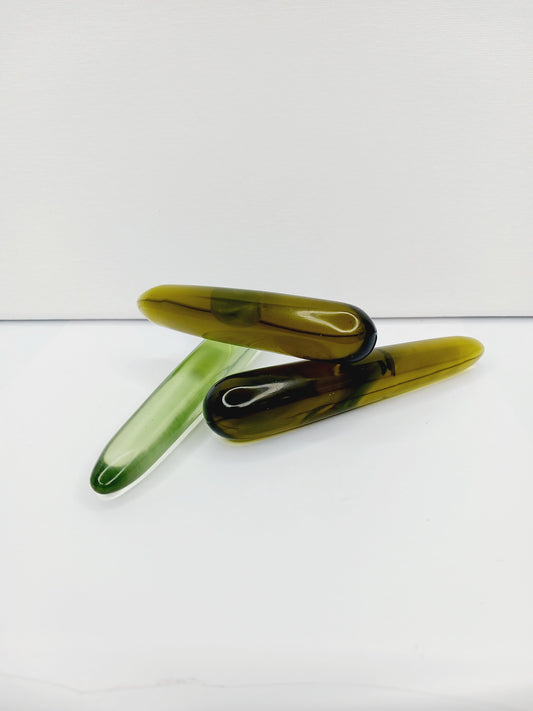 💚✨ Green Obsidian Wands-Intuitive Pick – Healing Heart Opening and Energy Flow 🌿 - dark green