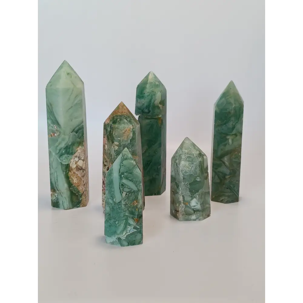 💚✨ Green Silk Fluorite Tower – Clarity and Renewal ✨💚 - 1 - Towers