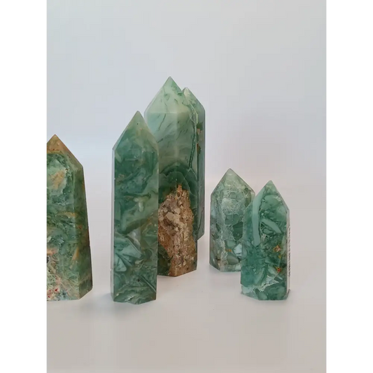 💚✨ Green Silk Fluorite Tower – Clarity and Renewal ✨💚 - Towers
