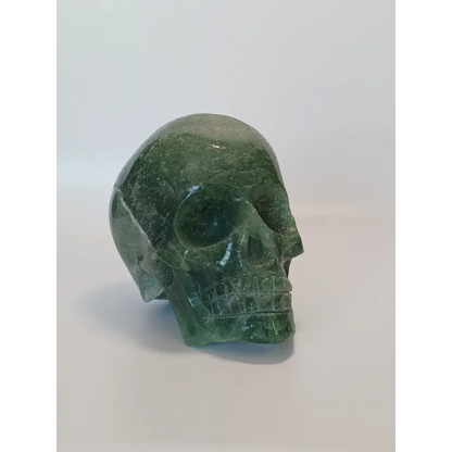 💚💀 Green Strawberry Quartz Skull 3.5’’ – Heart Healing Joy and Spiritual Insight 💀💚 - Carvings