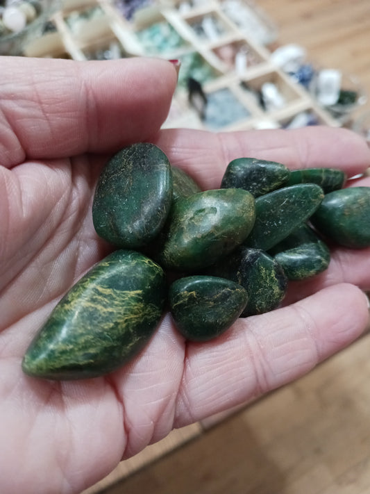 Green Zoisite Tumbles - Tumbles