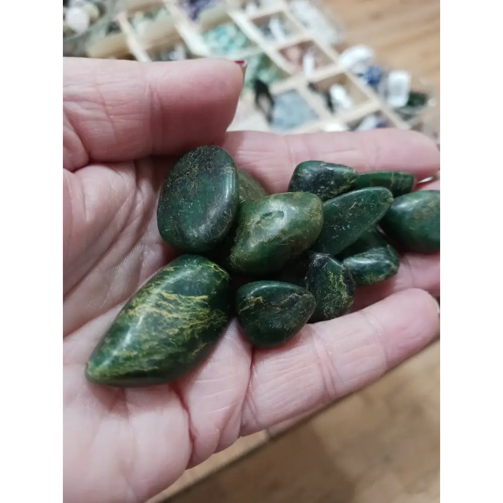 Green Zoisite Tumbles - Tumbles
