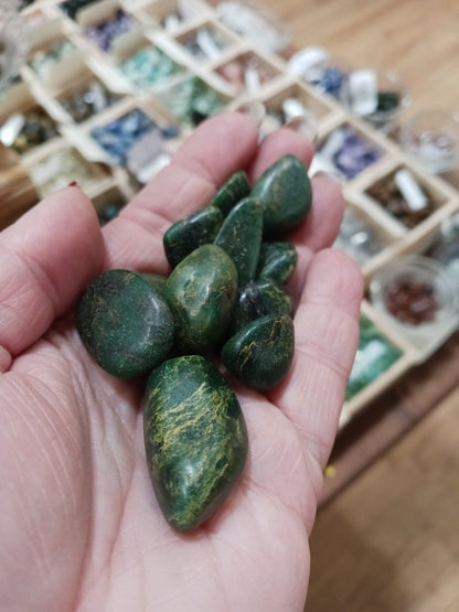 Green Zoisite Tumbles - Tumbles