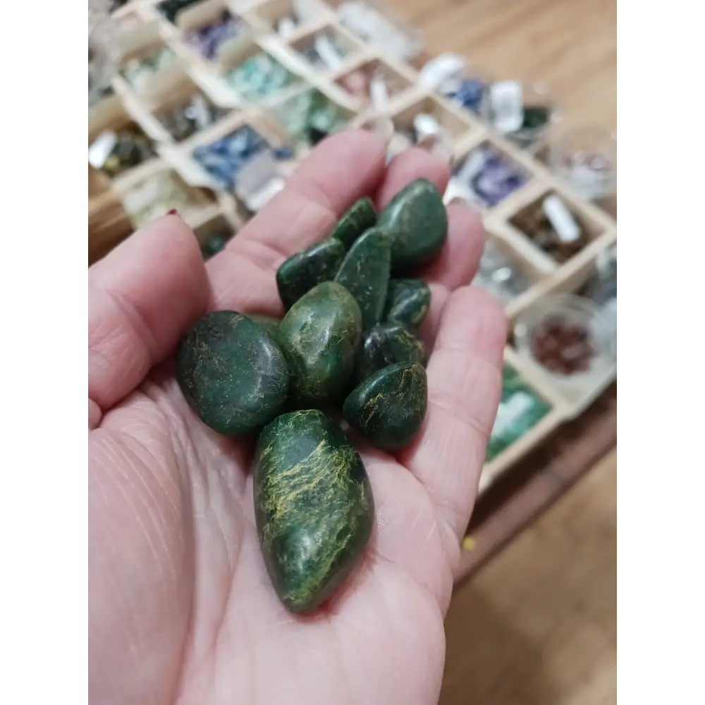 Green Zoisite Tumbles - Tumbles