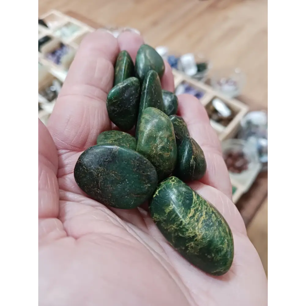 Green Zoisite Tumbles - Tumbles