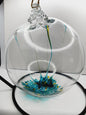 🔮✨Handblown Glass Witch Ball – Protection Tradition and Magical Beauty ✨🔮 - 8’’-Aqua & Yellow - Home Decor