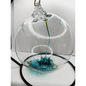 🔮✨Handblown Glass Witch Ball – Protection Tradition and Magical Beauty ✨🔮 - 8’’-Aqua & Yellow - Home Decor