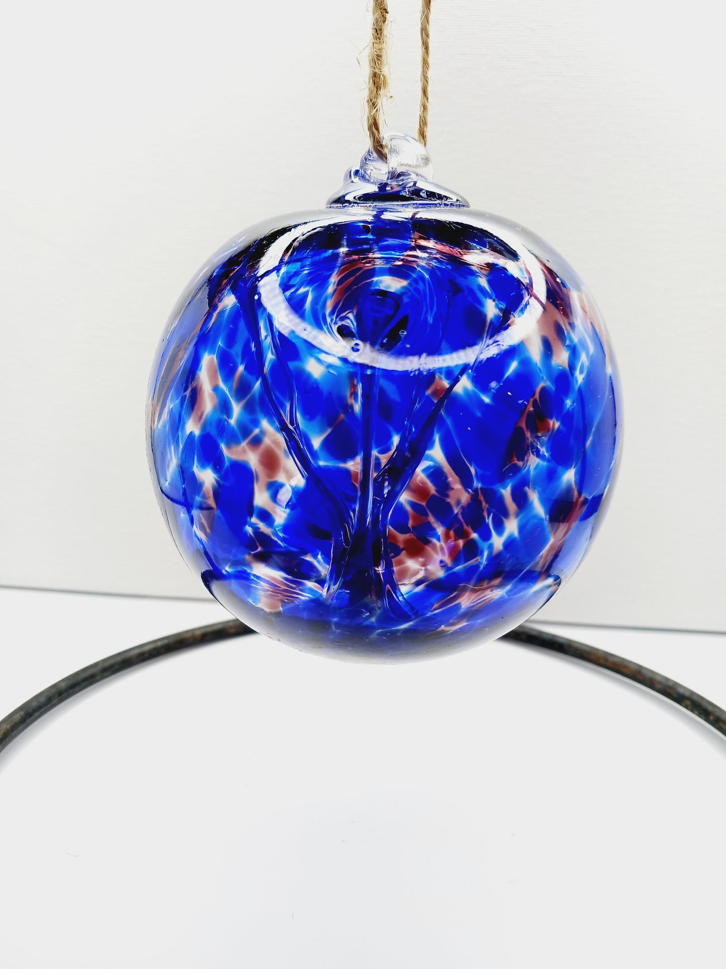 🔮✨Handblown Glass Witch Ball – Protection Tradition and Magical Beauty ✨🔮 - 4’’-Blue Reds Assorted - Home Decor