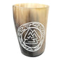 Handcrafted Buffalo Drinking Horns - Norse Valknut - Drinking Vessels
