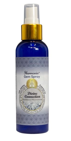 Harmonia Gem Intention Smudge Room Sprays (10 types)k - Divine Connection Rainbow Moonstone - Incense & Burners