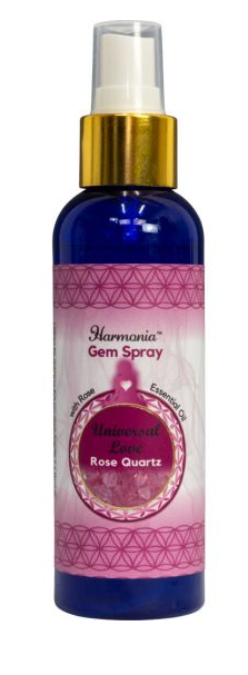 Harmonia Gem Intention Smudge Room Sprays (10 types)k - Universal Love Rose - Incense & Burners