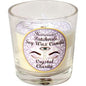 Soy votive candles with embedded gemstones, displayed on a white background. Perfect for intention setting, crystal energy, and sacred ambiance.