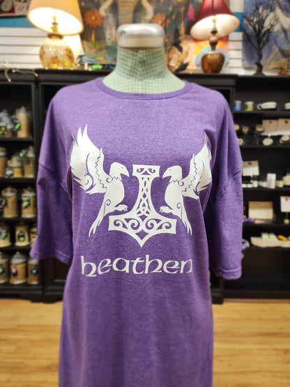 Heathen - Spiritual Tshirt Designs - Purple / 3Xlarge - Clothing & Apparel