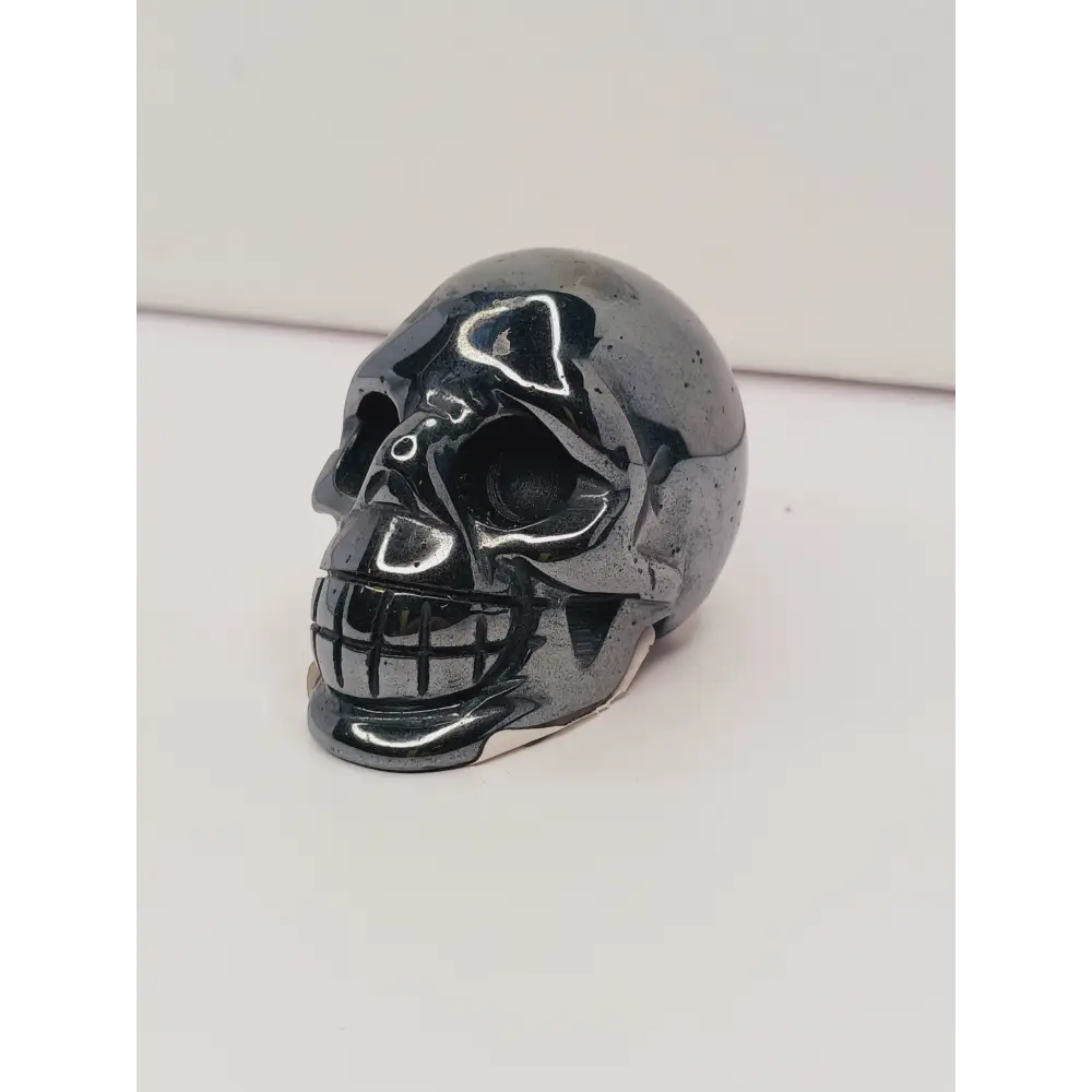 🖤💀 Hematite Skull 2’’ – Grounding Protection and Strength ✨ - Carvings