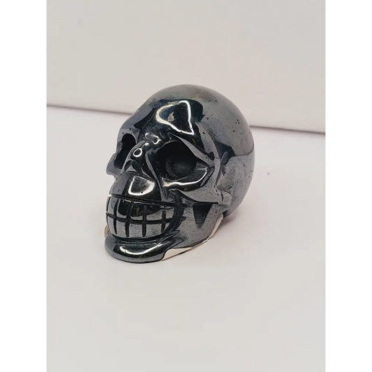 🖤💀 Hematite Skull 2’’ – Grounding Protection and Strength ✨ - Carvings