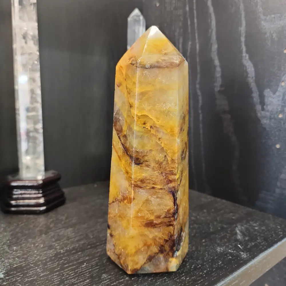 🌟💛 Hematoid Golden Healer Quartz Towers – Healing Energy & Empowerment! 🗼 - 1 - 7’’ - Towers