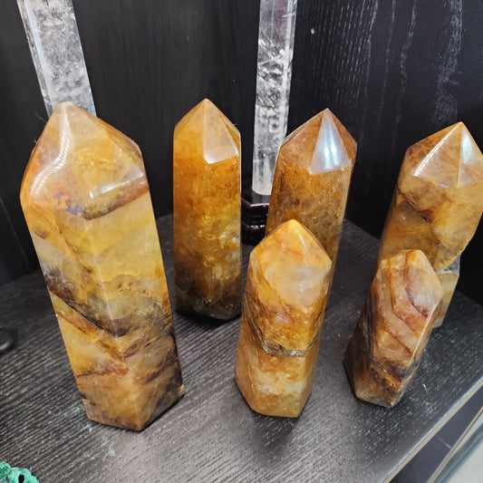 🌟💛 Hematoid Golden Healer Quartz Towers – Healing Energy & Empowerment! 🗼 - Towers
