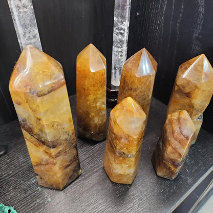 🌟💛 Hematoid Golden Healer Quartz Towers – Healing Energy & Empowerment! 🗼 - Towers
